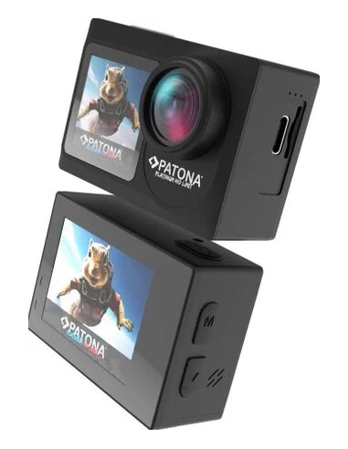 PATONA PLATINUM ACTION CAM LIFE SL4 5K CON APP DI CONTROLLO + 2 BATTERIE + 1 CHARGER