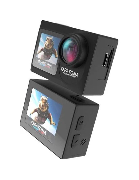 PATONA PLATINUM ACTION CAM LIFE SL4 5K CON APP DI CONTROLLO + 2 BATTERIE + 1 CHARGER