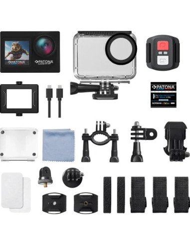 PATONA PLATINUM ACTION CAM LIFE SL4 5K CON APP DI CONTROLLO + 2 BATTERIE + 1 CHARGER