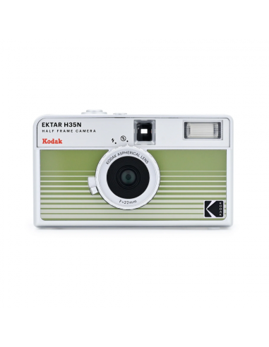 KODAK EKTAR H35-N HALF FRAME FILM CAMERA ANALOGICA RK0303 STRIPED GREEN
