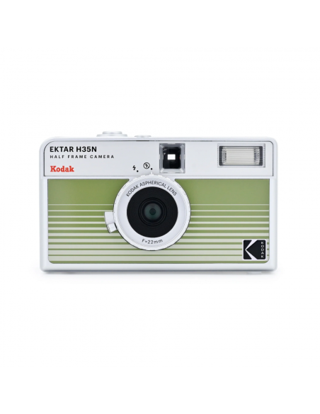 KODAK EKTAR H35-N HALF FRAME FILM CAMERA ANALOGICA RK0303 STRIPED GREEN