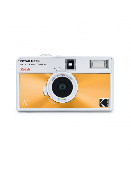 KODAK EKTAR H35-N HALF FRAME FILM CAMERA ANALOGICA RK0305 GLAZED ORANGE
