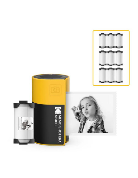 KODAK INSTANT CAM MEMO SHOT ERA MS100 MONOCHROME LCD +1 ROTOLO DA 32 STAMPE