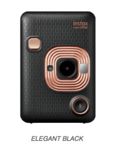 FUJI INSTAX MINI HM1 ELEGANT BLACK EX D INSTANT CAMERA LIPLAY
