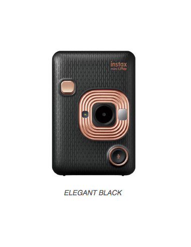 FUJI INSTAX MINI HM1 ELEGANT BLACK EX D INSTANT CAMERA LIPLAY
