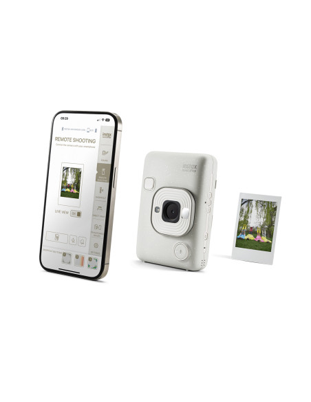 FUJI INSTAX MINI LIPLAY MISTY WHITE VN EX D INSTANT CAMERA