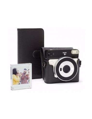 FUJI BORSA IN ECOPELLE+ALBUM+ACRYLIC FRAME PER INSTAX SQUARE SQ 6 BLACK