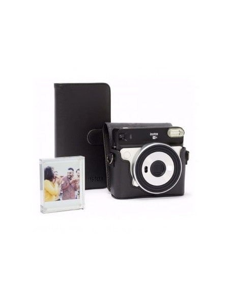 FUJI BORSA IN ECOPELLE+ALBUM+ACRYLIC FRAME PER INSTAX SQUARE SQ 6 BLACK