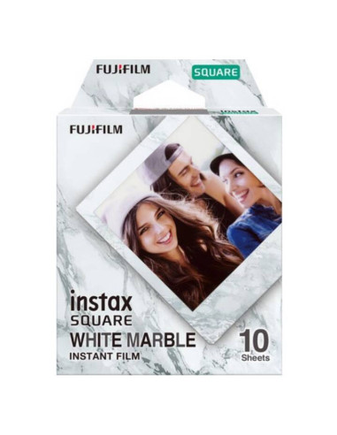 FUJI INSTAX, SQUARE FILM 6X6 WHITE MARBLE 10 SINGLE