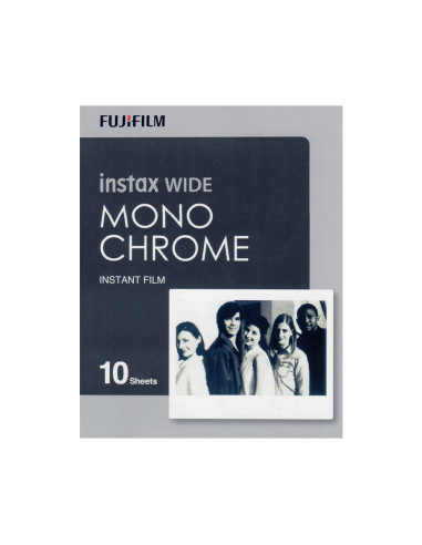 FUJI INSTAX WIDE FILM MONOCHROME B&W 10SCATTI SINGLE