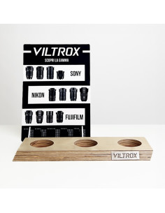 VILTROX TRONETTO ESPOSITORE IN LEGNO PER 3 OBIETTIVI