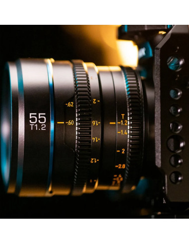 SIRUI NIGHTWALKER SERIES 24 35/55MM T1.2 S35 MF CINE LENS BUNDLE E-MOUNT GUN METAL GRAY