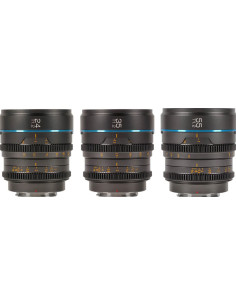 SIRUI NIGHTWALKER SERIES 24 35/55MM T1.2 S35 MF CINE LENS BUNDLE RF-MOUNT GUN METAL GRAY 2