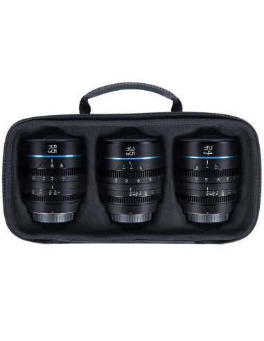SIRUI NIGHTWALKER SERIES 24 35/55MM T1.2 S35 MF CINE LENS BUNDLE M4/3 MOUNT BLACK