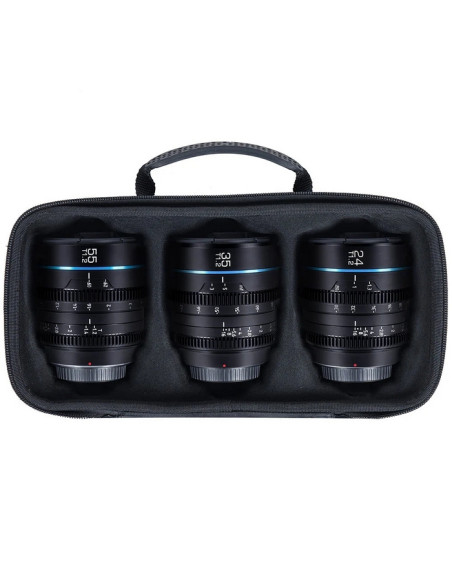SIRUI NIGHTWALKER SERIES 24 35/55MM T1.2 S35 MF CINE LENS BUNDLE M4/3 MOUNT BLACK