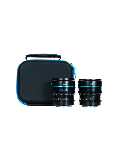SIRUI NIGHTWALKER 16MM/ 75MM T1.2 S35 CINE 2-LENS SET RF-MOUNT BLACK CUSTOMISE PROTECTIVE CASE INCLUDED