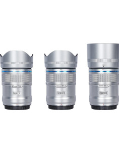 SIRUI SNIPER 23MM 33MM/ 56MM F1.2 APSC AF LENS KIT Z-MOUNT SILVER CARBON FIBER 2