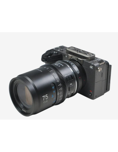 SIRUI ASTRA 75MM T1.8 SONY E-MOUNT BLUE FLARE 1.33X FULL FRAME AUTO FOCUS ANAMORPHIC CINE LENS