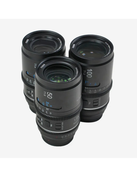 ASTRA KIT 50MM + 75MM + 100MM T1.8 SONY E-MOUNT WHITE FLARE 1.33X FULL FRAME AUTO FOCUS ANAMORPHIC CINE