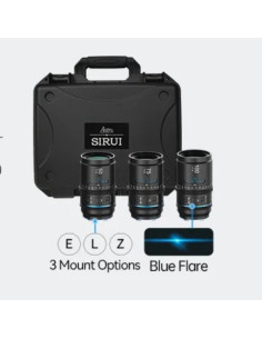 SIRUI ASTRA KIT 50MM + 75MM + 100MM T1.8 NIKON Z-MOUNT BLUE FLARE 1.33X FULL FRAME AUTO FOCUS ANAMORPHIC CINE LENS