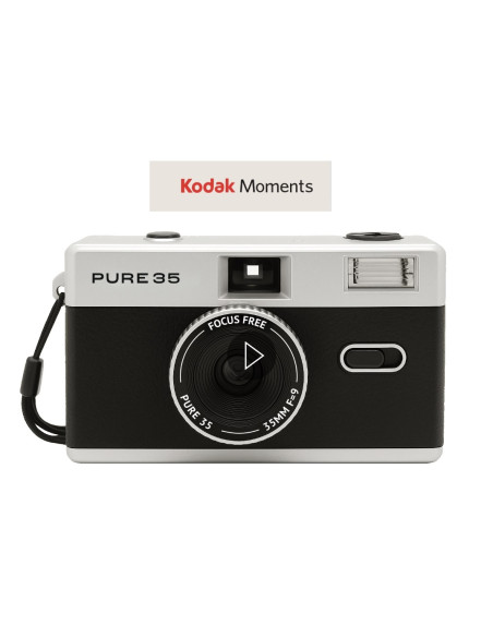 KODAK FILM CAMERA ANALOGICA PURE 35 BLACK LEATHER CON BORSA
