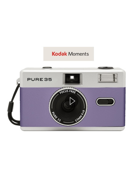 KODAK FILM CAMERA ANALOGICA PURE 35 VIOLET LEATHER CON BORSA