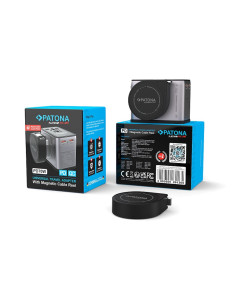 PATONA ADATTATORE DA VIAGGIO UNIVERSALE PLATINUM PD70W CON AVVOLGICAVO MAGNETICO 3X USB-C - 1X USB-A