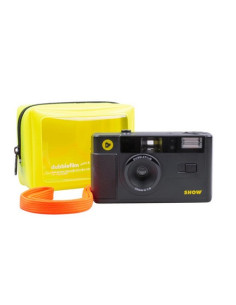 DUBBLEFILM SHOW CAMERA BLACK 35MM WITH FLASH INCL. CASE