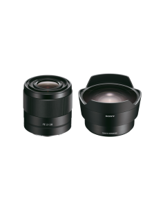 SEL28F20 + SEL057FEC SLR Obiettivo ampio Nero