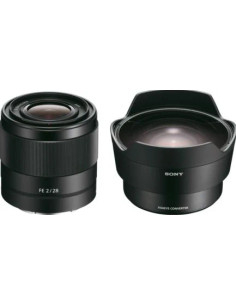 SEL28F20 + SEL057FEC SLR Obiettivo ampio Nero 2