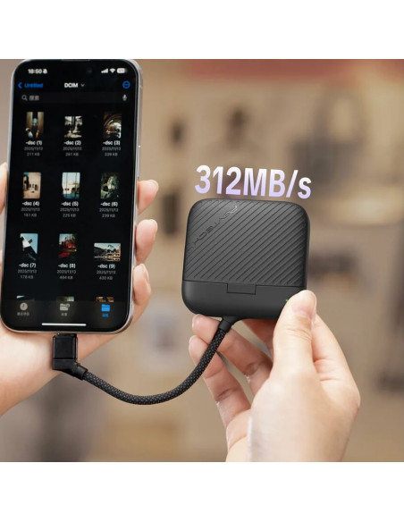 PGYTECH P-GM-393 CREATEMATE HIGH-SPEED MINI CARD READER CASE CLASSIC BLACK