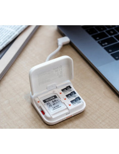 PGYTECH P-GM-396 CREATEMATE HIGH-SPEED MINI CARD READER CASE IVORY WHITE 2