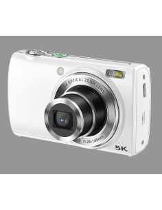 ASAKY PHOTO DIGITAL CAMERA SHUTTLE TOUCH S100 48MP 2,8" IPS TFT 5K WHITE OPTICAL ZOOM 5X DOPPIA OTTICA