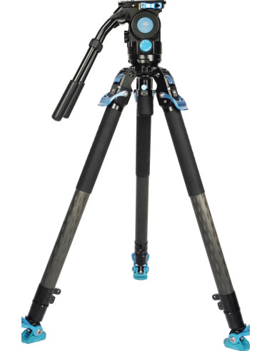 Kit treppiede video professionale SVT75 + SVH15 LITE Rapid in fibra di carbonio