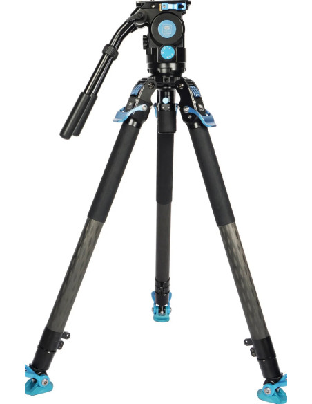 Kit treppiede video professionale SVT75 + SVH15 LITE Rapid in fibra di carbonio