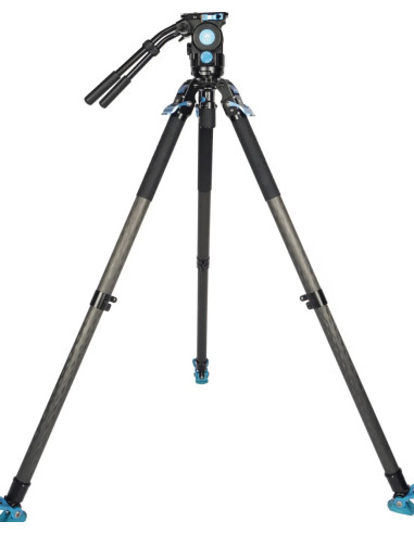 Kit treppiede video professionale SVT75 + SVH15 LITE Rapid in fibra di carbonio