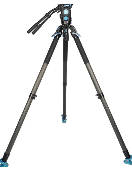 Kit treppiede video professionale SVT75 + SVH15 LITE Rapid in fibra di carbonio