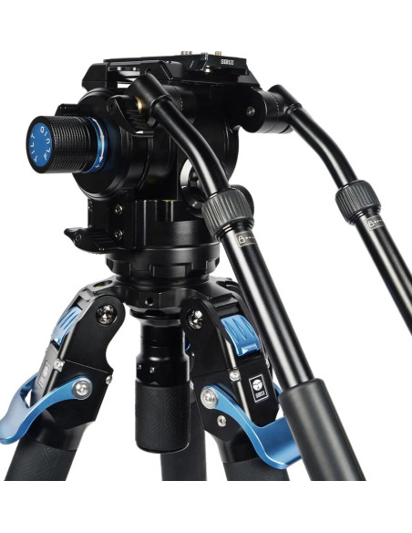 Kit treppiede video professionale SVT75 + SVH15 LITE Rapid in fibra di carbonio