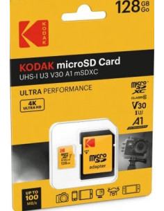 microSD 128GB ULTRA PERFORMANCE Class 10 UHS-1 U3 V30 A1 2