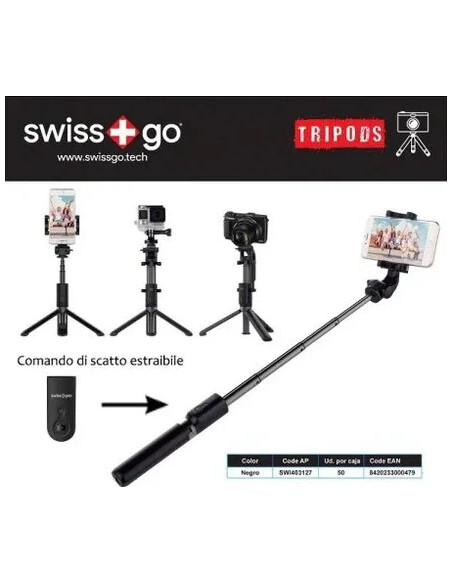 SWISS-GO SELFIE TREPPIEDE BLUETOOTH VIP-01