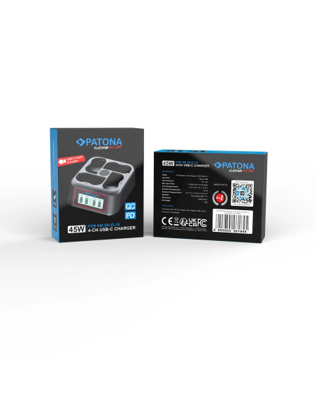 PLATINUM USB-C PD QC 4-PORT FAST CHARGER FOR NIKON EN-EL15