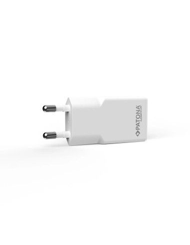 PLATINUM GAN PD20W FLAT ADAPTER WHITE 1X USB-C PD3.0 QC3.0