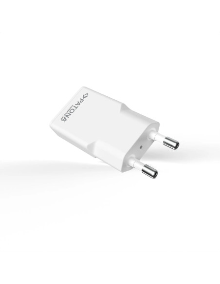 PLATINUM GAN PD20W FLAT ADAPTER WHITE 1X USB-C PD3.0 QC3.0