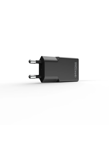 PLATINUM GAN PD20W FLAT ADAPTER BLACK 1X USB-C PD3.0 QC3.0