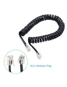 EWENT AK-117001 CAVO TELEFONICO RJ10 4P4C SPIRALATO 1,7MT NERO