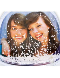 Snow Globe Trasparente Cornice per foto multipla
