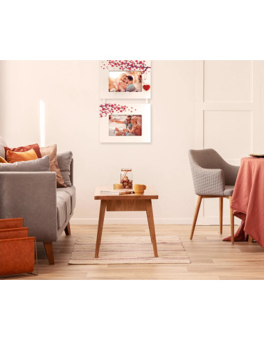 LD3622 Cornice per foto multipla Rosso, Bianco