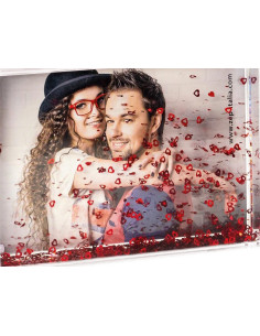 Shake Frame Heart Rosso, Trasparente Set di cornici per foto