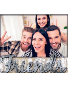 Friends Grigio, Bianco Cornice per foto singola