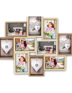TY091 cornice per quadro Cornice per foto multipla Beige, Marrone, Bianco